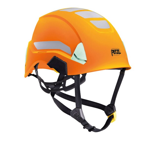 petzl strato hi viz helmet orange
